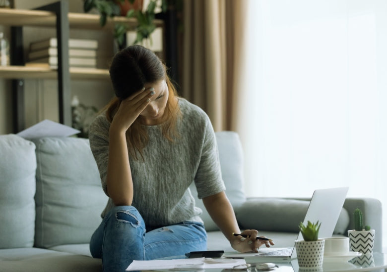 someone stressed about money